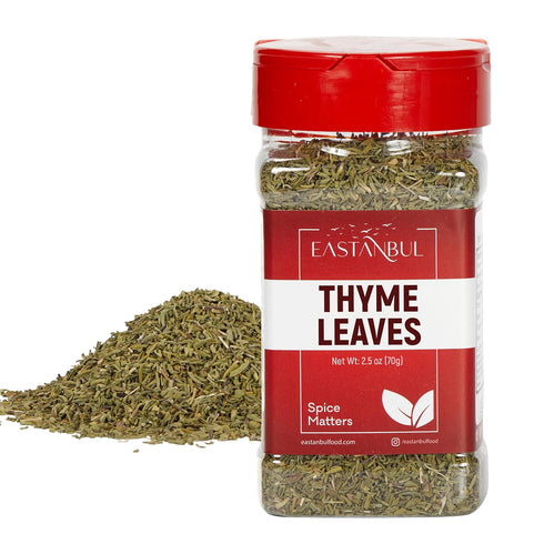 Eastanbul Thyme Leaves, 2.5oz Dried Thyme Herb, Dried Thyme Leaves, Dry Thyme, Mediterranean Thymes, Vegan Thyme Herb, Full-Flavor Thyme Dry and E...